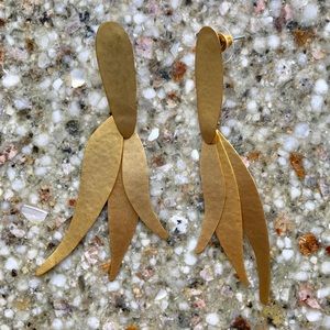 Hammered Gold Earrings